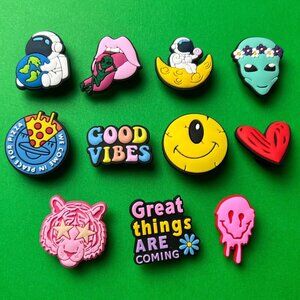 Lit Crocs Shoe Charms Set of 11 - jibbitz Charms MEME